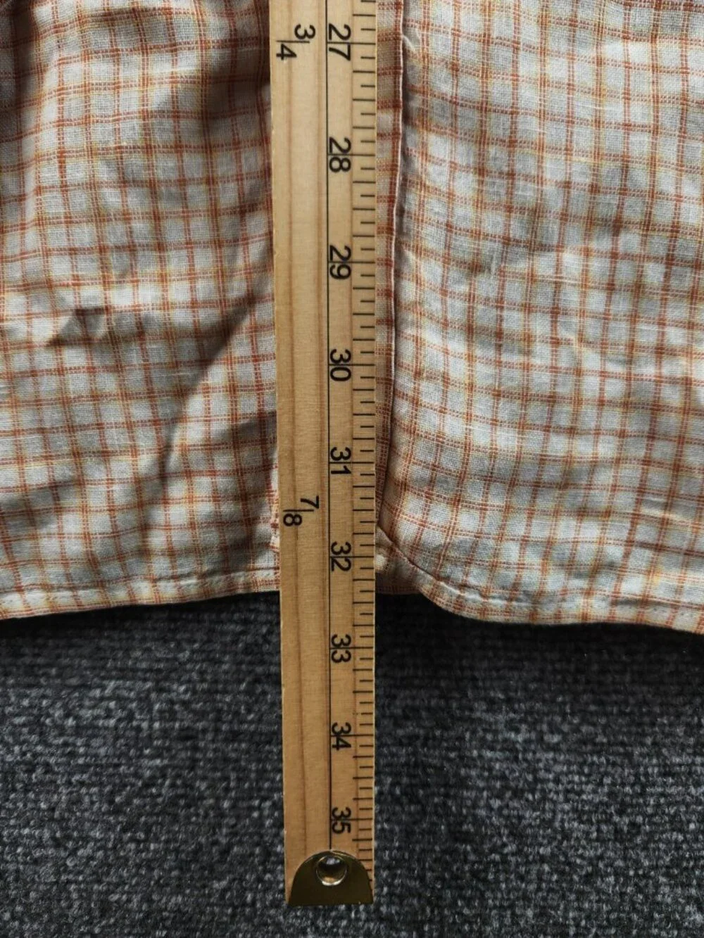 Banana Republic 17-17.5 XL Yellow Orange Plaid Long Sleeve Button Up Shirt Men